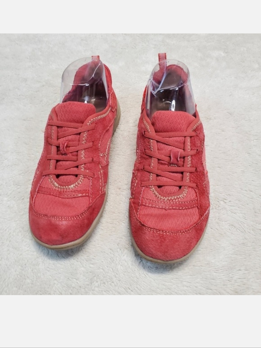 Earth Spirit Pink Coral Suede Leather Sneaker Shoes 7.5 Boho Casual Cottagecore